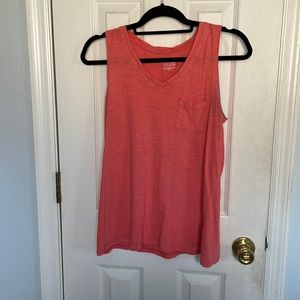 coral/orange tank top